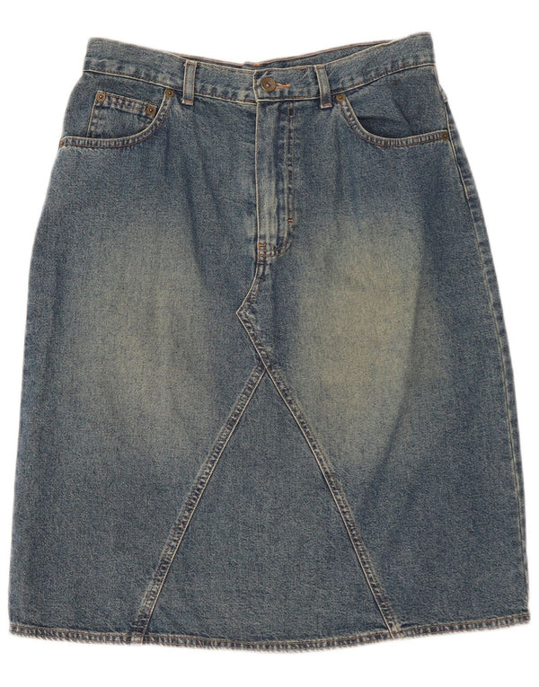 Marks & Spencer Womens Denim Skirt UK 14 Medium W30  Blue Cotton