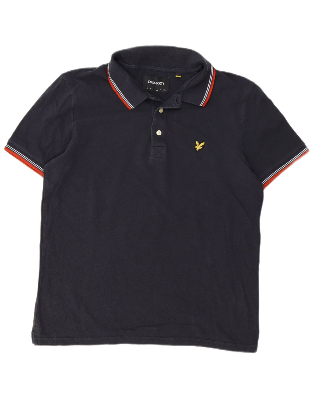 Lyle & Scott herre poloskjorte stor marineblå bomuld