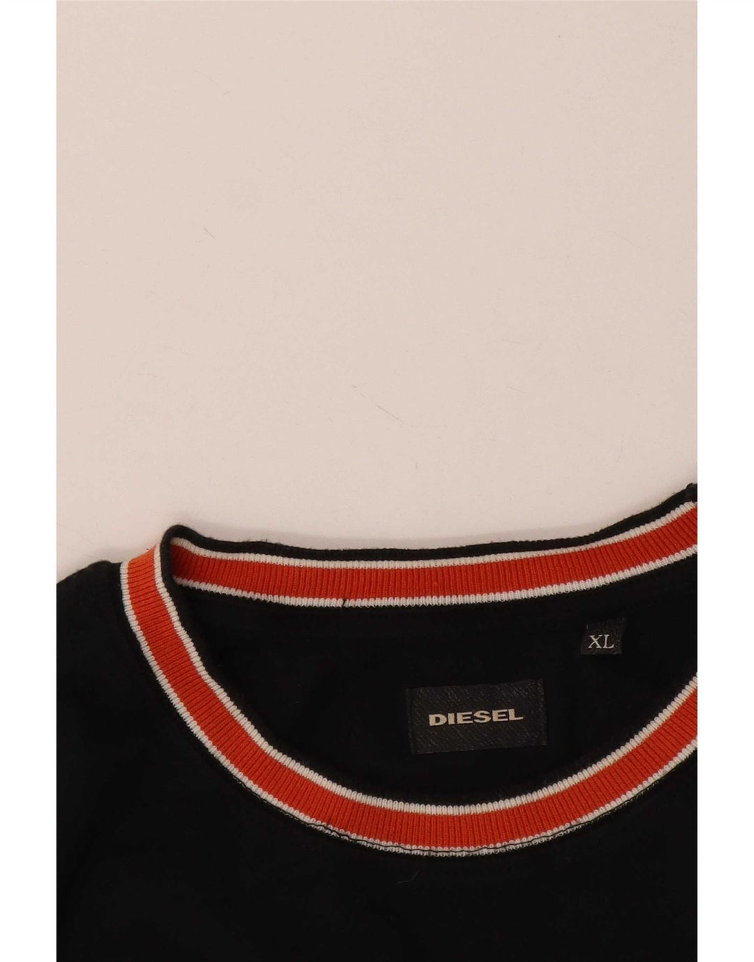 Diesel Herre T-Shirt Top XL Sort Colourblock