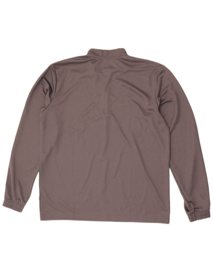 Adidas Herre Aeroready Zip Neck Pullover Træningsdragt Top XL Grå Polyester