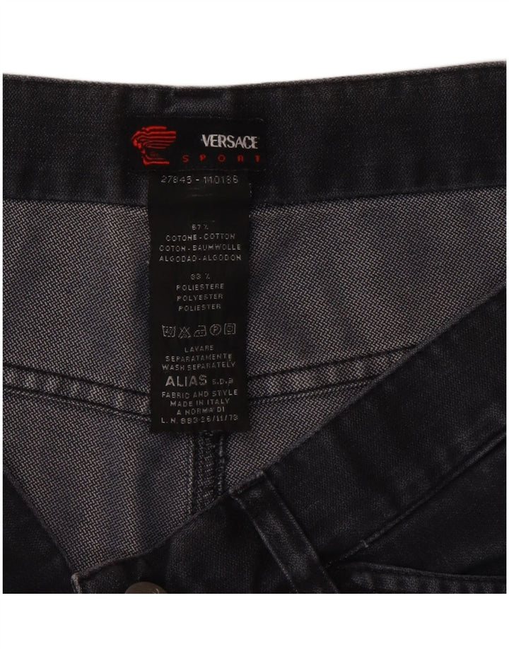 Versace Straight Jeans til mænd W34 L34 Grå bomuld