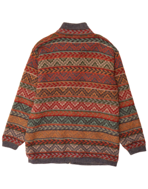 Waliki Womens Longline Cardigan Sweater UK 18 XL Flerfarvet Geometrisk