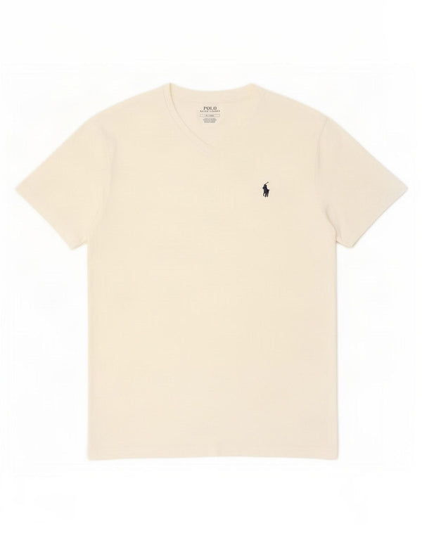 Polo Ralph Lauren Herre T-shirt Top Medium Hvid Bomuld