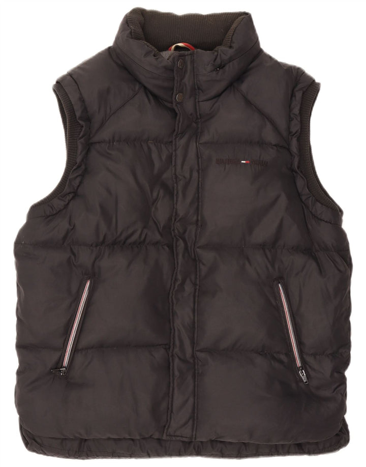 Tommy Hilfiger Herre Polstret Gilet UK 42 XL Sort Nylon