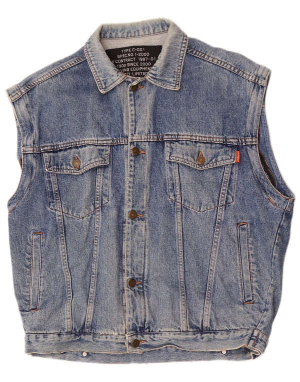 Casucci Herre Denim Gilet UK 40 Large Blue