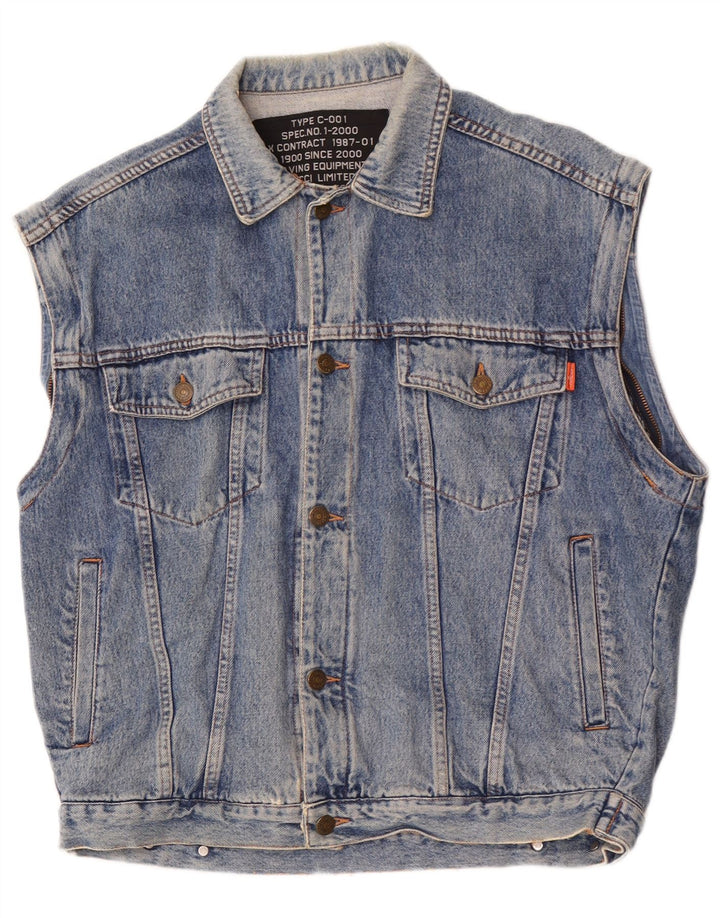 Casucci Herre Denim Gilet UK 40 Large Blue