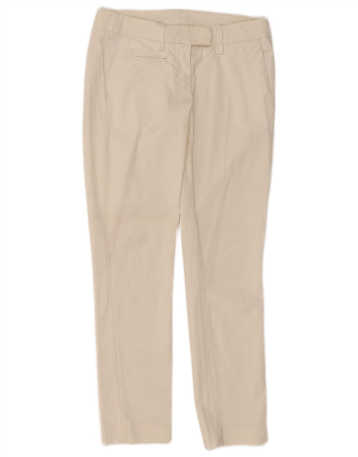 Dondup Dame Slim Chino Bukser W26 L27 Hvid Bomuld