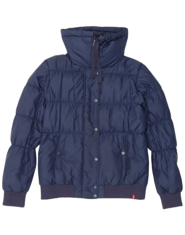 Levi's polstret jakke til kvinder UK 16 Stor marineblå polyester