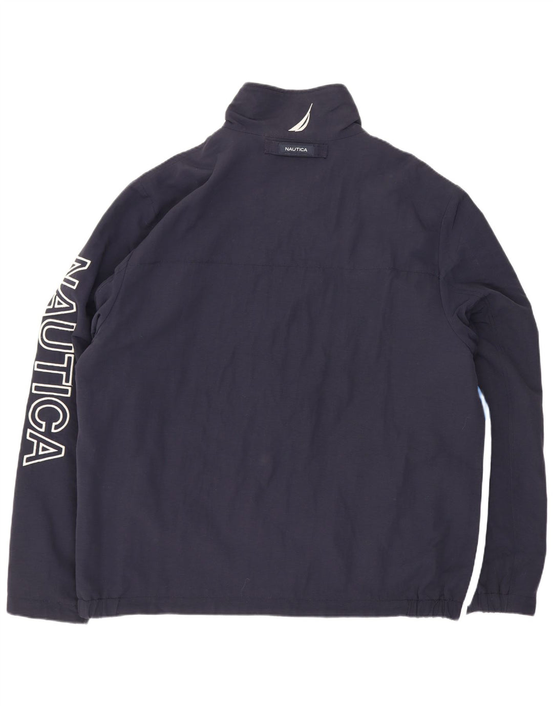 Nautica Herre Graphic Bomber Jacket UK 42 Large Navy Blue Colourblock