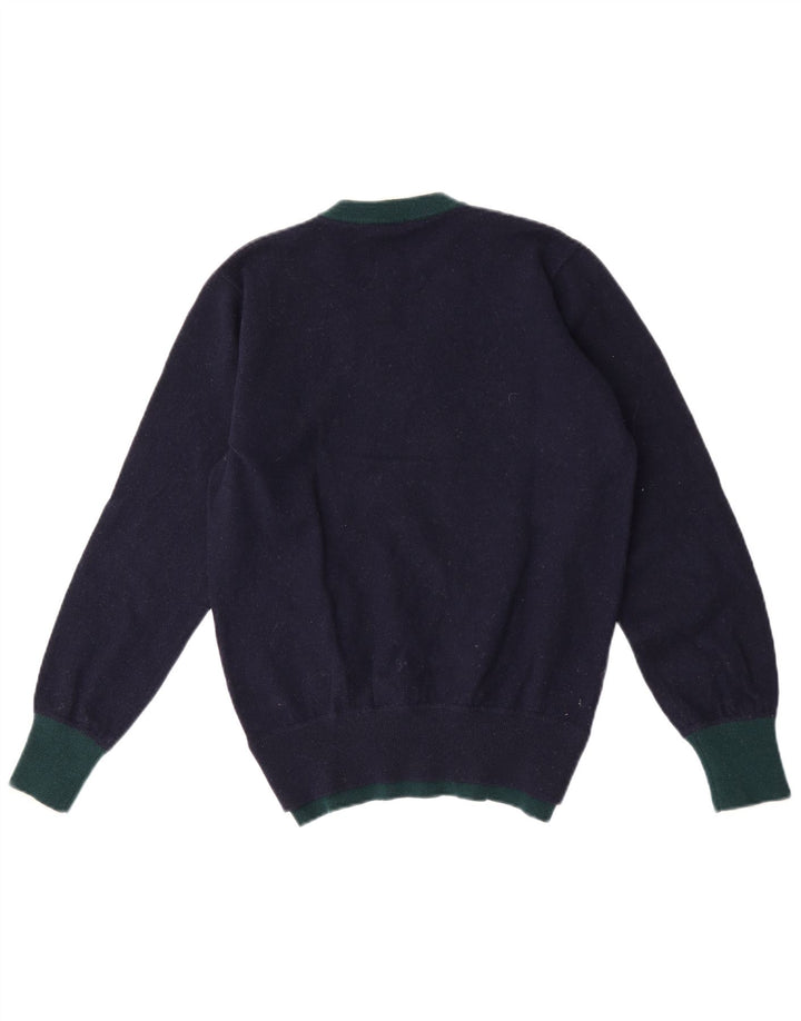 Boggi Milano Dame V-hals sweater UK 14 Medium Navy Blue