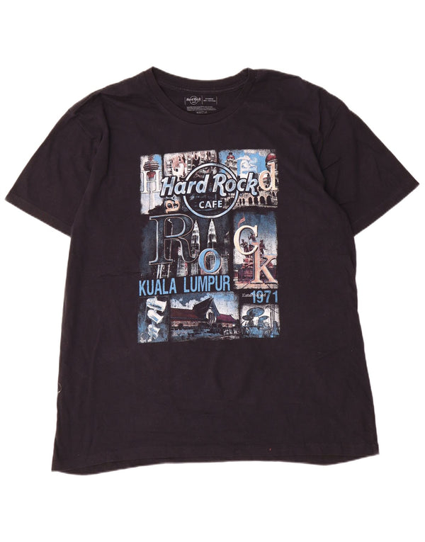Hard Rock Cafe Herre Kuala Lumpur Grafisk T-Shirt Top XL Sort Bomuld