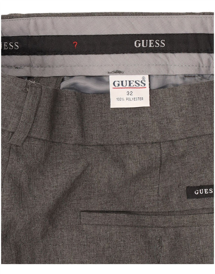 Guess Straight Suit Bukser til mænd W32 L30 Grå polyester