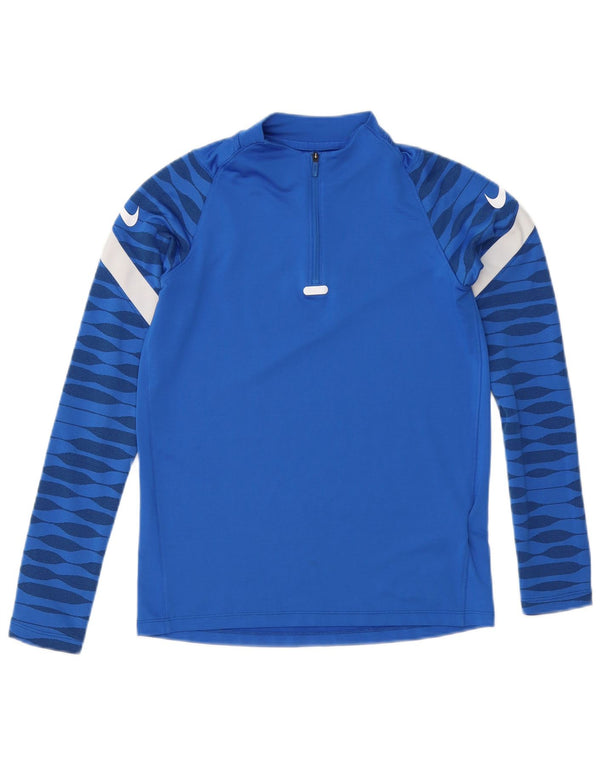 Nike Boys Dri Fit Pullover Træningsdragt Top 12-13 år Stor Blå Geometrisk