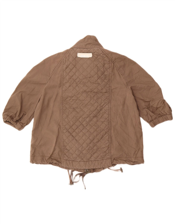 Superdry 3/4-ærmet bombeflyjakke til kvinder UK 14 Medium Grey Tencel