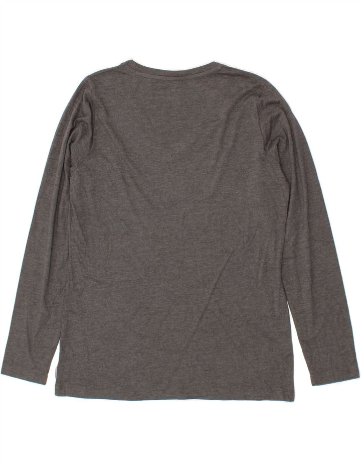 EDDIE BAUER Womens Top Long Sleeve UK 14 Medium Grey Cotton Vintage Eddie Bauer and Second-Hand Eddie Bauer from Messina Hembry 