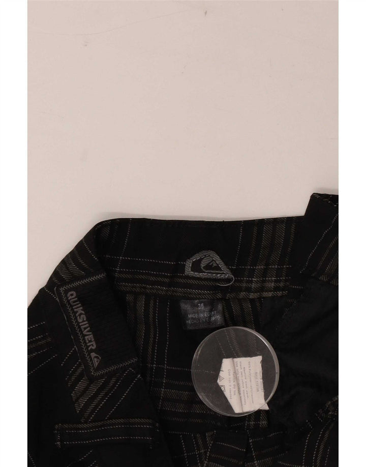Quiksilver Chino Shorts til mænd W36, store grå ternet polyester