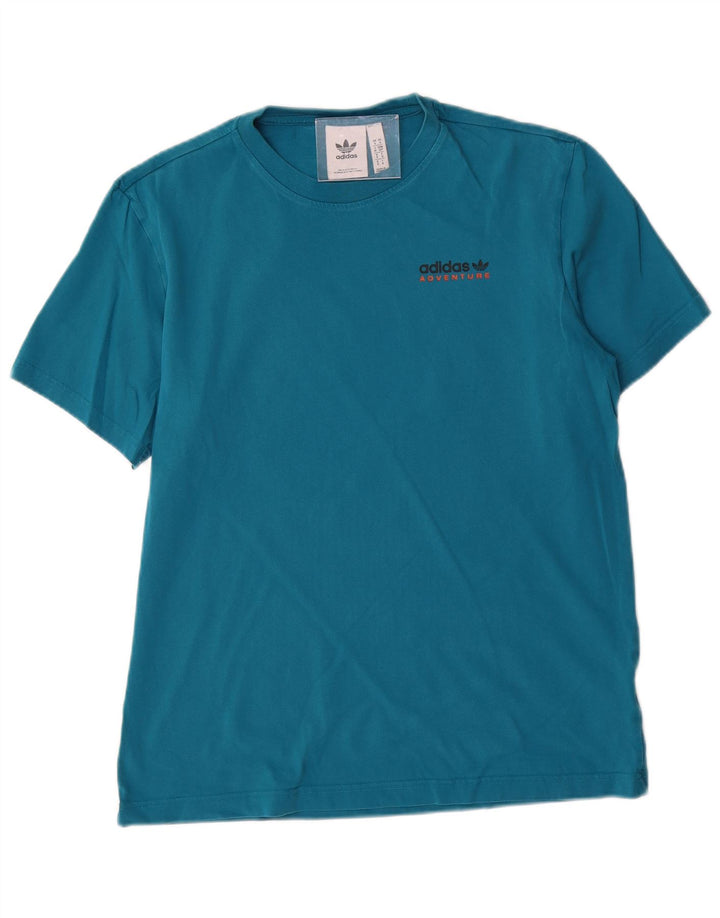 ADIDAS Grafisk T-shirt top til mænd, lille blå bomuld
