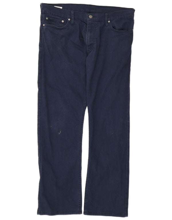 LEVI'S Herre 514 Straight Jeans W36 L30 Marineblå Bomuld