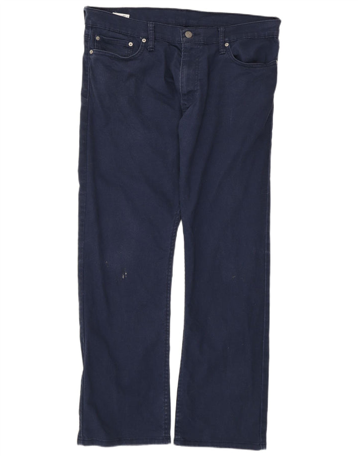LEVI'S Herre 514 Straight Jeans W36 L30 Marineblå Bomuld