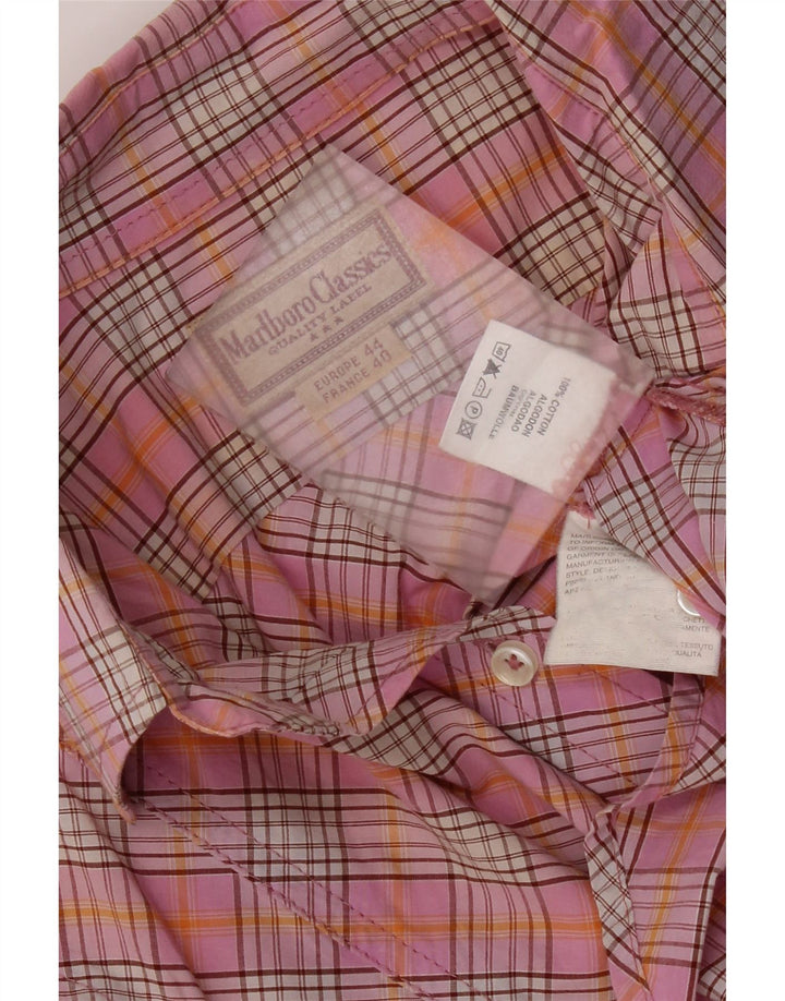 Marlboro Classics Dameskjorte EU 40 Medium Pink Plaid Bomuld
