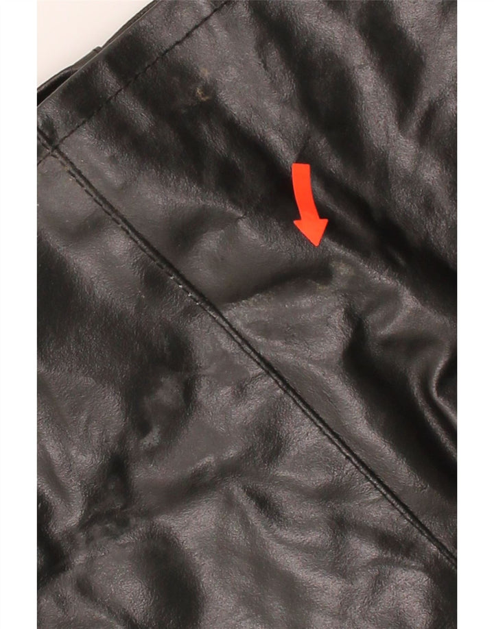DALLAS Womens Leather Coat UK 18 XL Black Leather Vintage Dallas and Second-Hand Dallas from Messina Hembry 