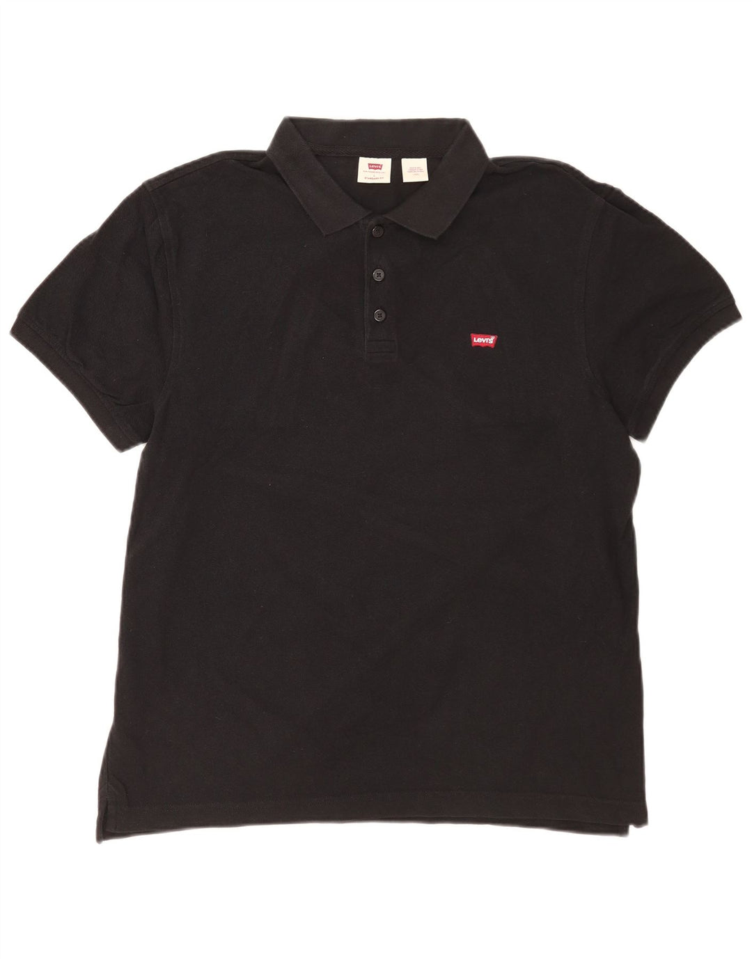 Levi's Herre Standard Fit Polo Shirt Stor sort bomuld