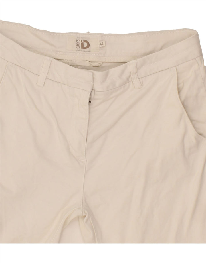 DACK'S Womens Chino Shorts IT 42 Medium W30 White Cotton Vintage Dack's and Second-Hand Dack's from Messina Hembry 
