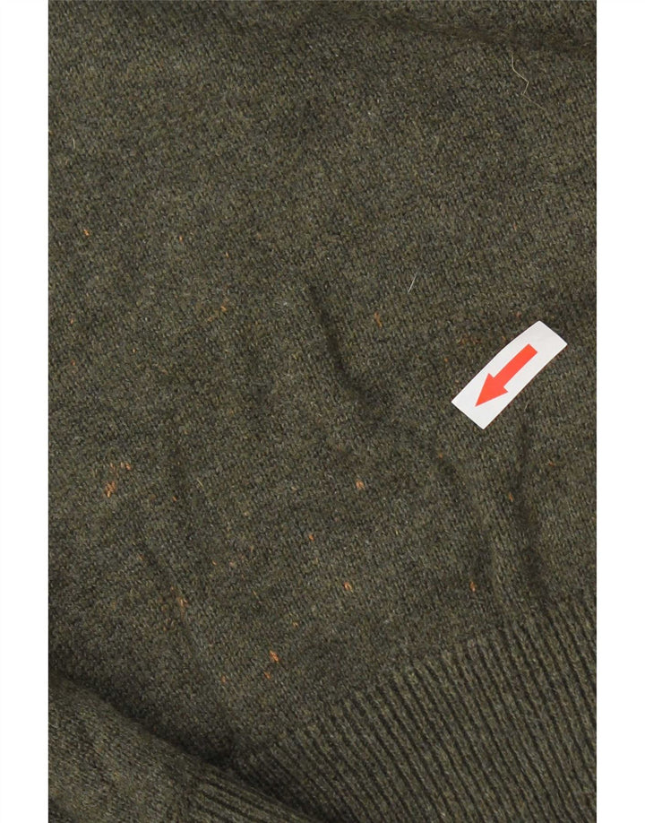 Marks & Spencer Herre sweater med rund hals XL Khaki Bomuld