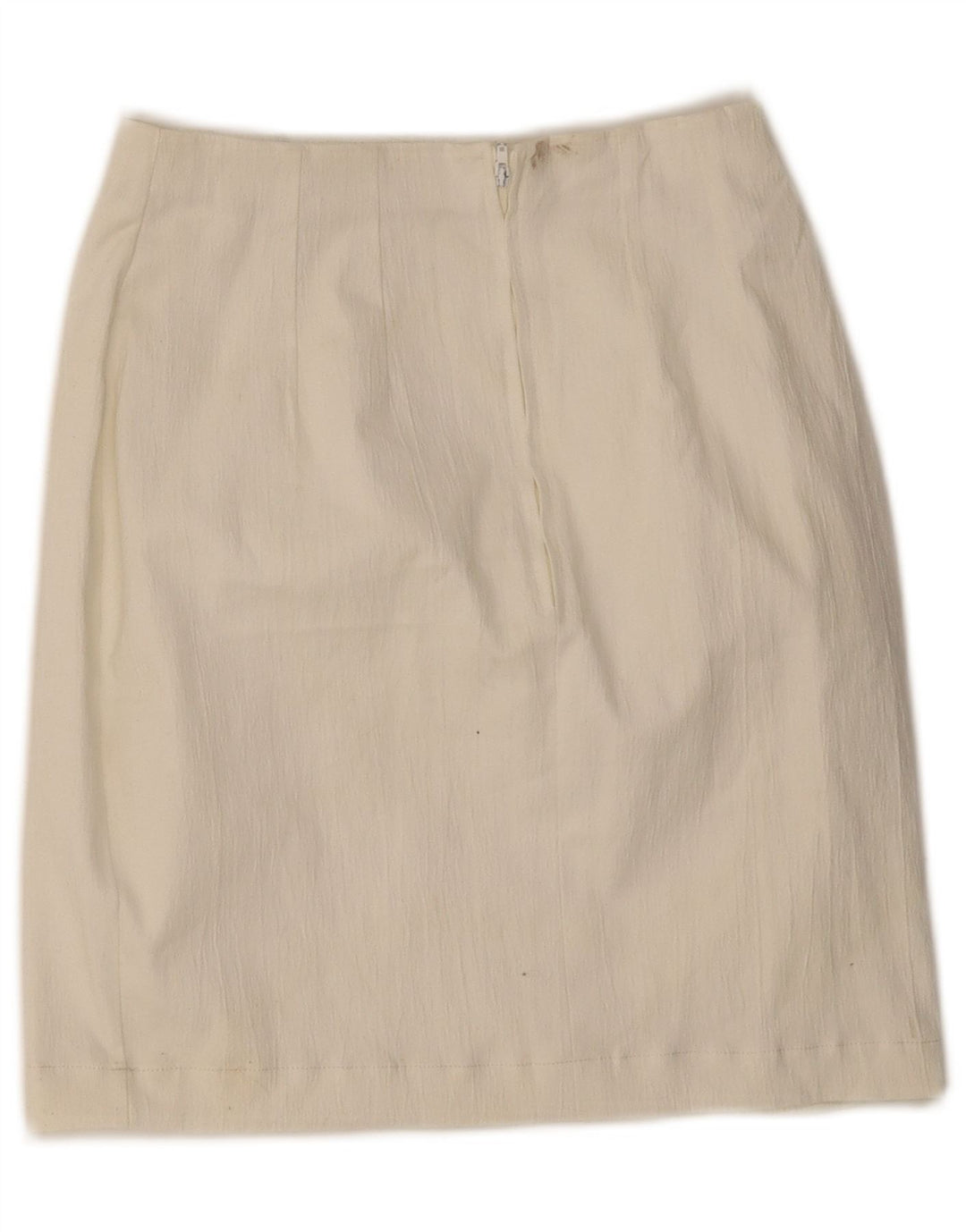Marks & Spencer Dame Mini Pencil Skirt UK 10 Small W25 White Polyester