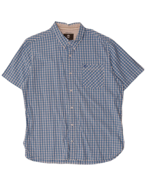 Timberland Mens Earthkeepers Kortærmet Regular Fit skjorte 2XL blå ternet