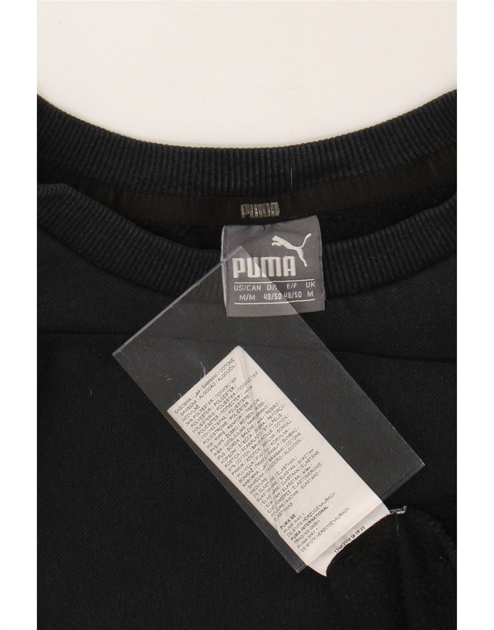 PUMA grafisk sweatshirt til mænd mellem sort bomuld