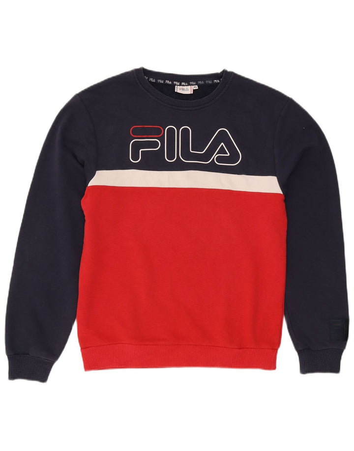 Fila Herre grafisk sweatshirt Jumper XS Flerfarvet Colourblock Bomuld