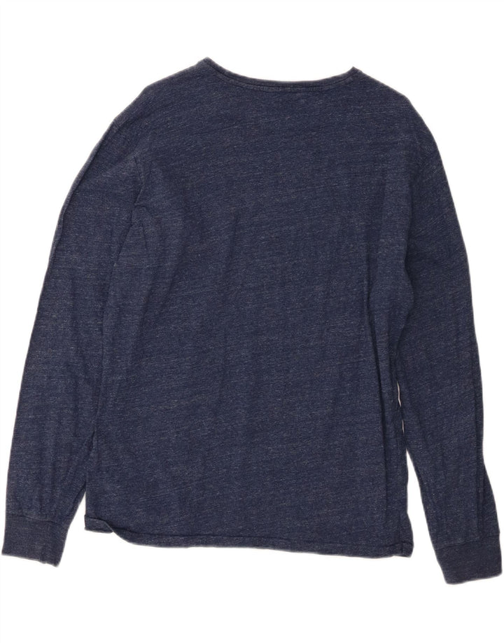 Polo Ralph Lauren Dame Top Langærmet UK 16 Large Navy Blue Bomuld