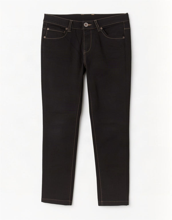 Benetton Womens Crop Slim Jeans IT 46 Large W34 L25 Black Bomuld