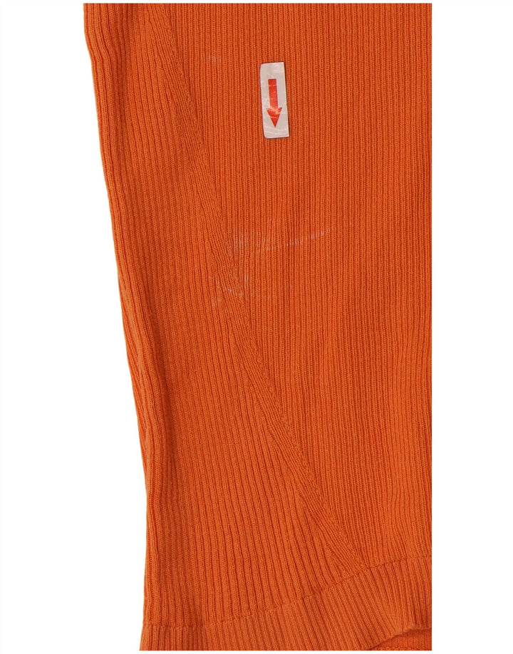 Marks & Spencer Dame Polo Shirt UK 16 Stor Orange Bomuld