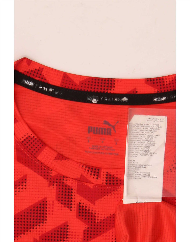 Puma herre T-shirt top lille rød geometrisk polyester
