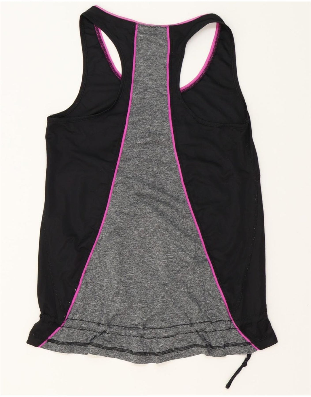 FILA Womens Vest Top UK 14 Large Black Colourblock Polyester Vintage Fila and Second-Hand Fila from Messina Hembry 