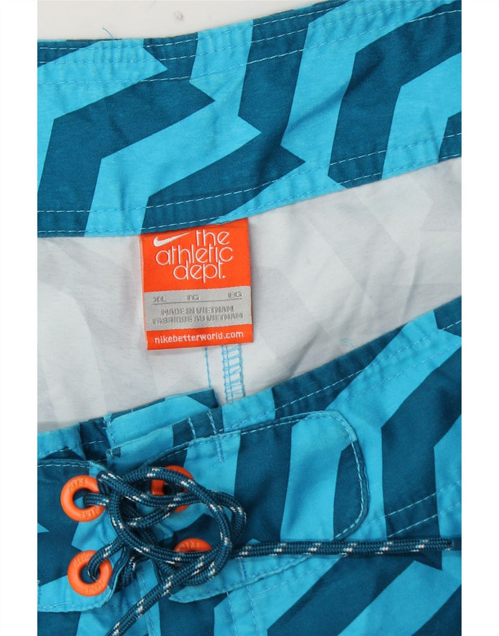 ADIDAS Badeshorts til mænd XL Blå Geometrisk Polyester