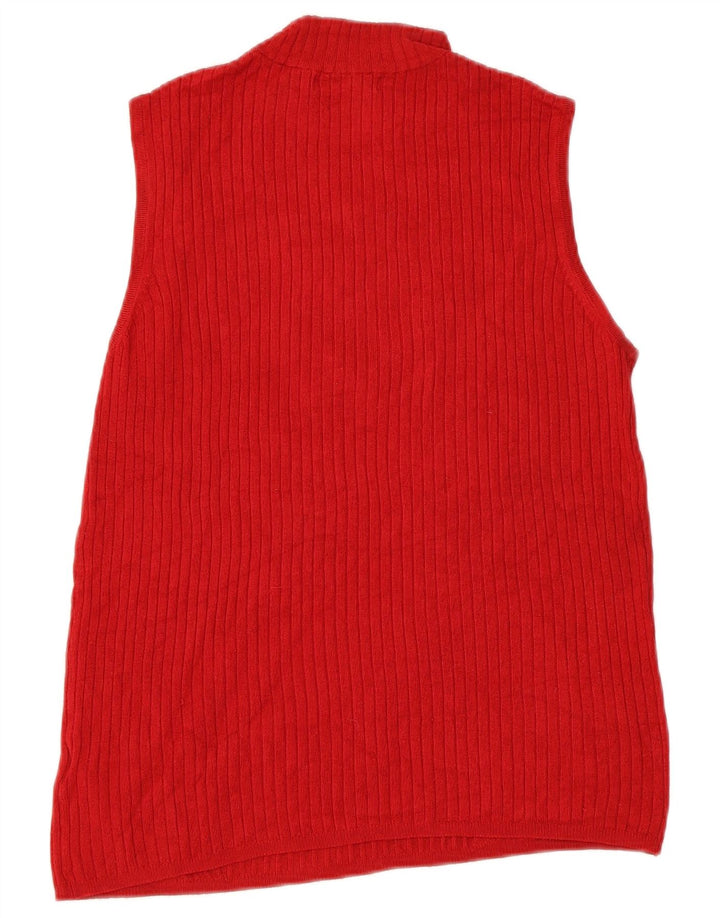 Marks & Spencer Dame Vest Tank Top UK 12 Medium Red Viscose