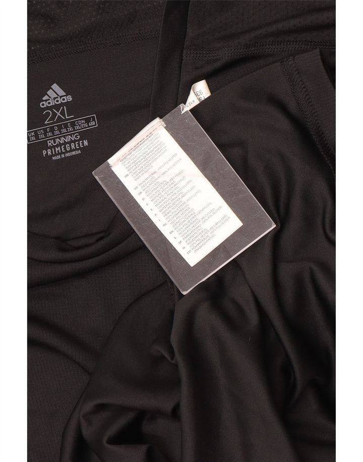 ADIDAS Herre Aeroready T-Shirt Top 2XL Sort Polyester