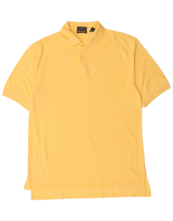 B.D. Baggies Mens Polo Shirt Large Yellow Cotton