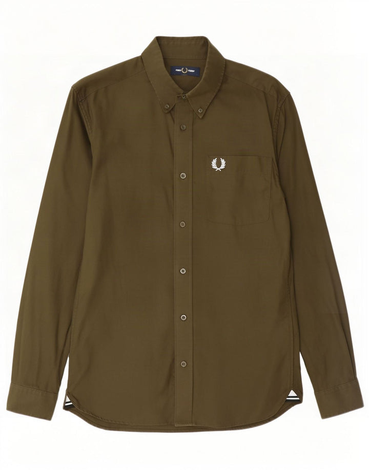 Fred Perry Herreskjorte lille Khaki Bomuld