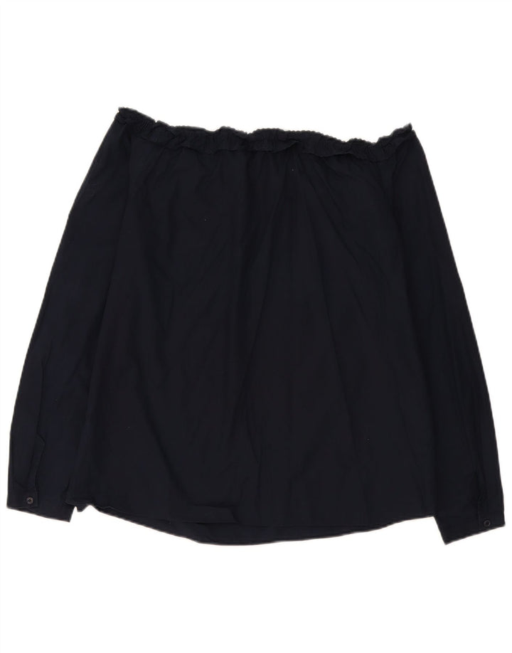Max & Co. Dame Langærmet Off Shoulder Top UK 16 Large Navy Blue