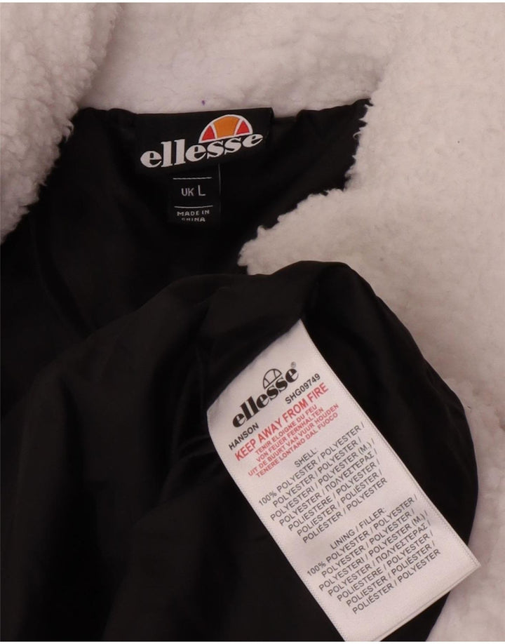 Ellesse Dame Fleece Polstret Jakke UK 14 Large White Polyester Sports