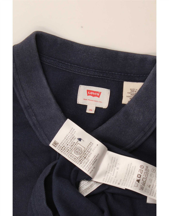 Levi's herre poloshirt XL marineblå bomuld