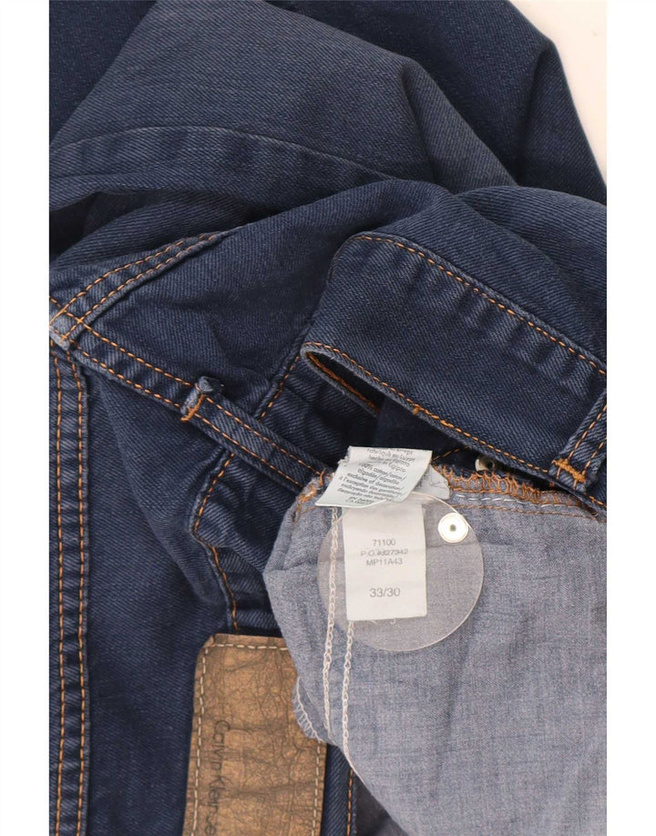 Calvin Klein Herre Bootcut Jeans W33 L30 Marineblå Bomuld