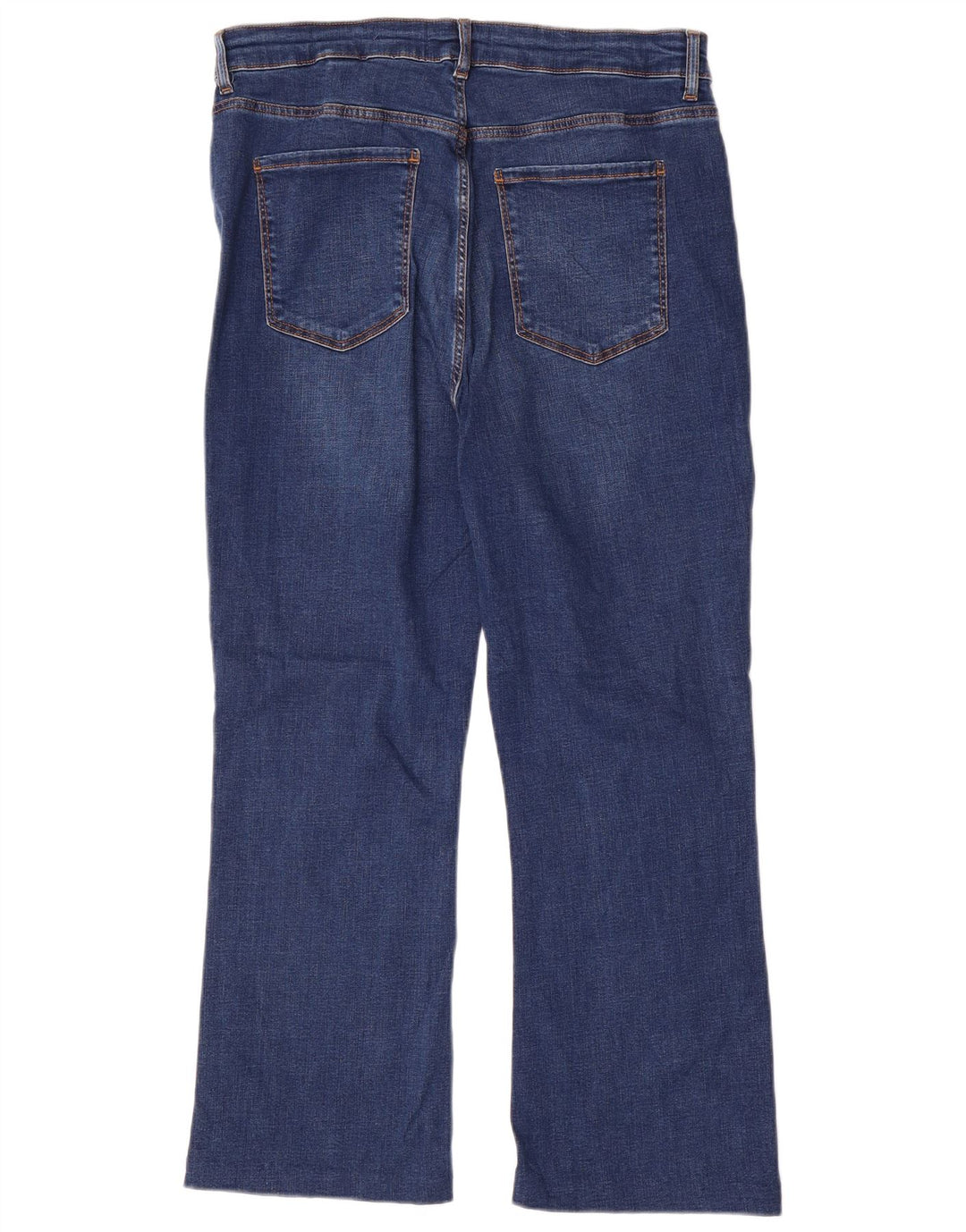 Marks & Spencer Womens Crop Slim Flared Jeans UK 16 Large W32 L25 Blue