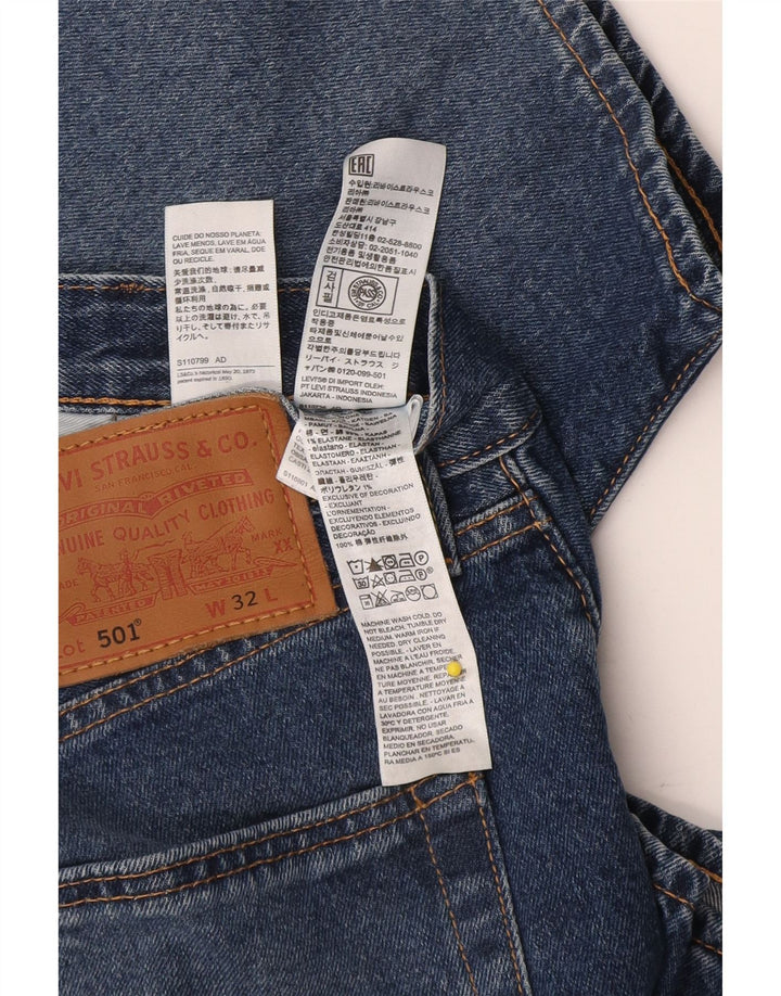 Levi's Herre 501 denimshorts W32 mellemblå bomuld