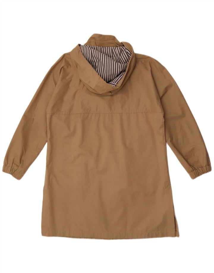 Zara Dame Hætte Oversized Regnfrakke UK 10 Small Beige