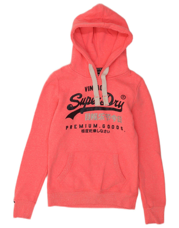 Superdry grafisk hættetrøje til kvinder UK 8 Small Pink